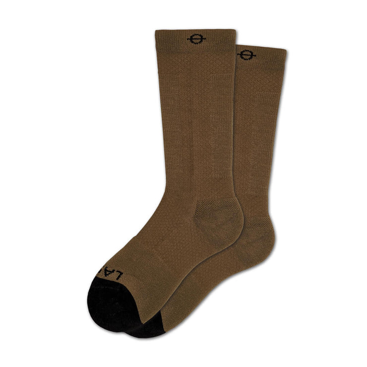 Performance Compression Socks Coyote Brown - Lasso® - Athletic and Sports Performance Compression Socks