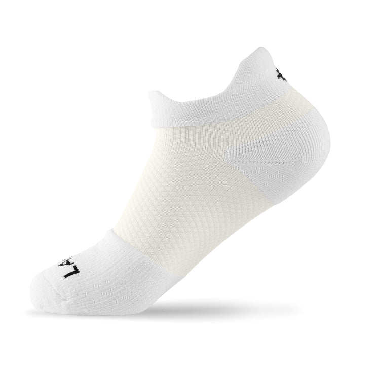 Performance Compression Socks Low Tab White Lassogear 